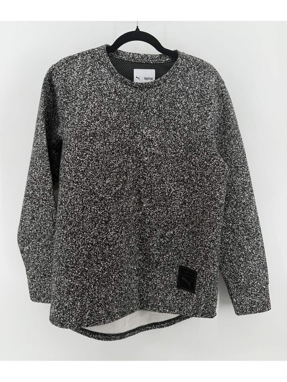 PUMA x Trapstar Long Sleeve Shirt Black White Speckled Men’s Streetwear S